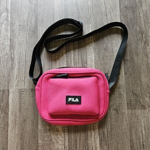 FILA Crossbody Neon Pink Messenger Bag